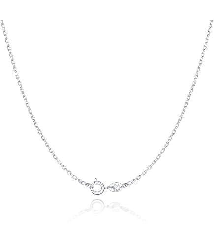 Amazon.com: NAG.HC 925 Sterling Silver Chain 0.8MM Delicate Box